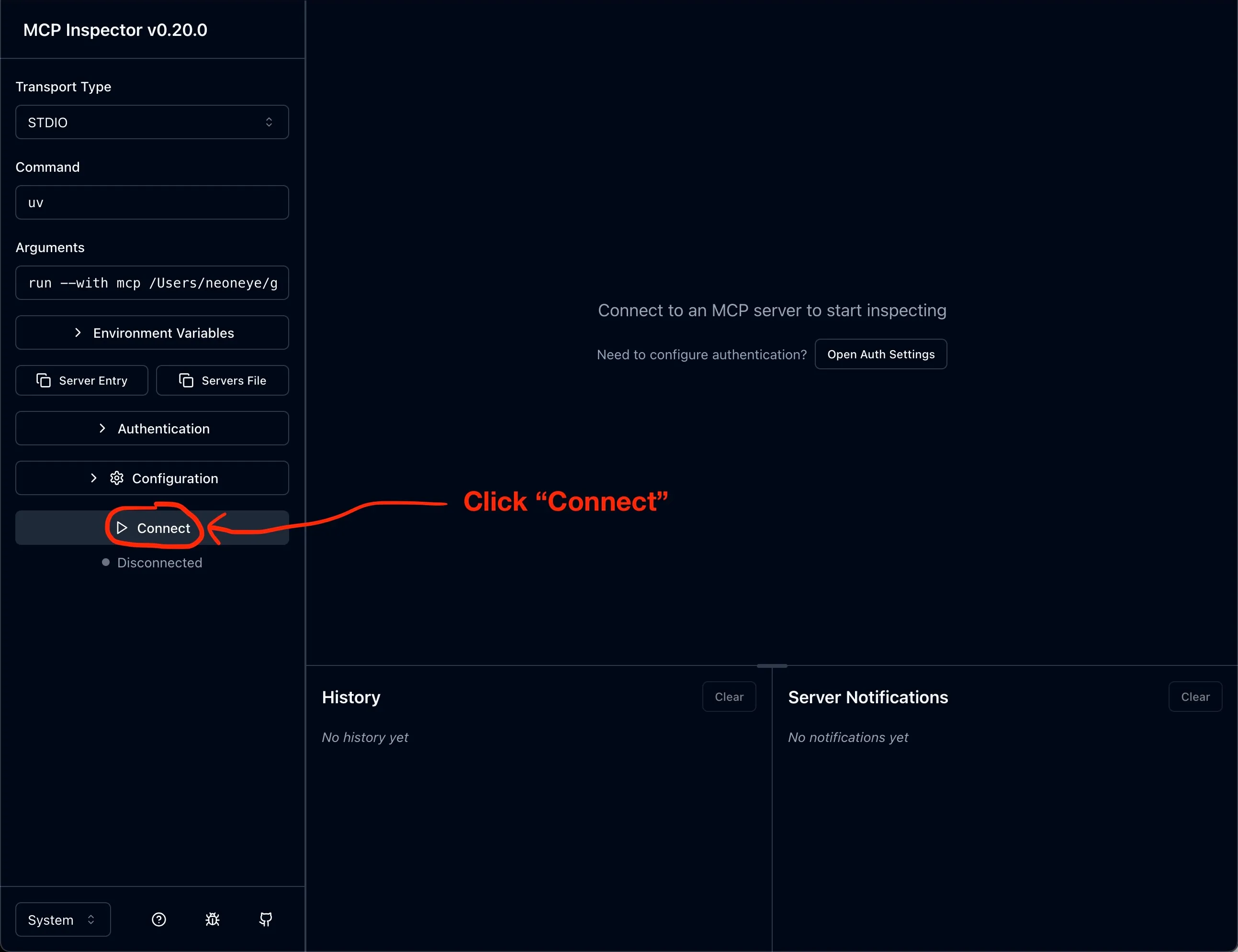 Screenshot example prompts