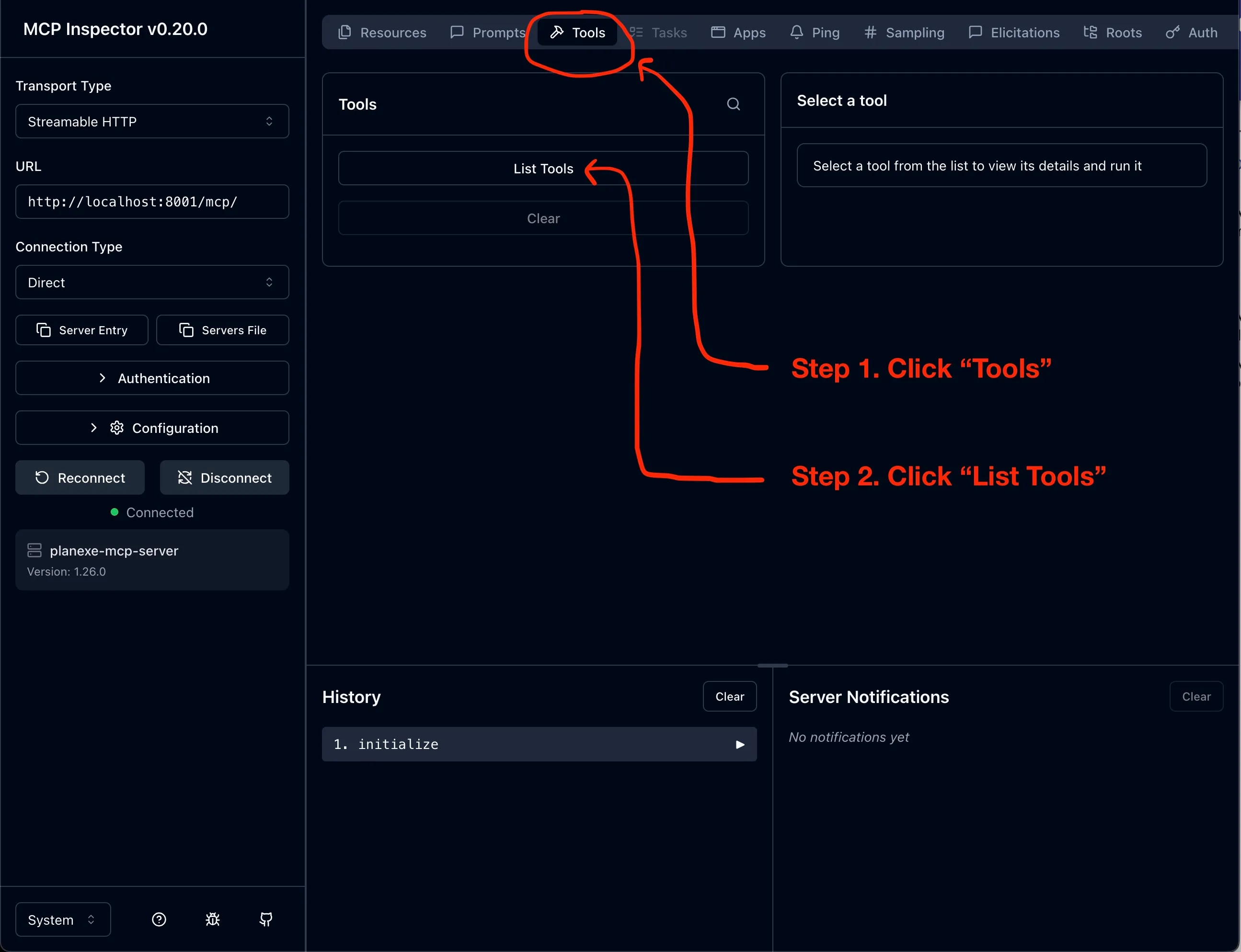 Screenshot list tools
