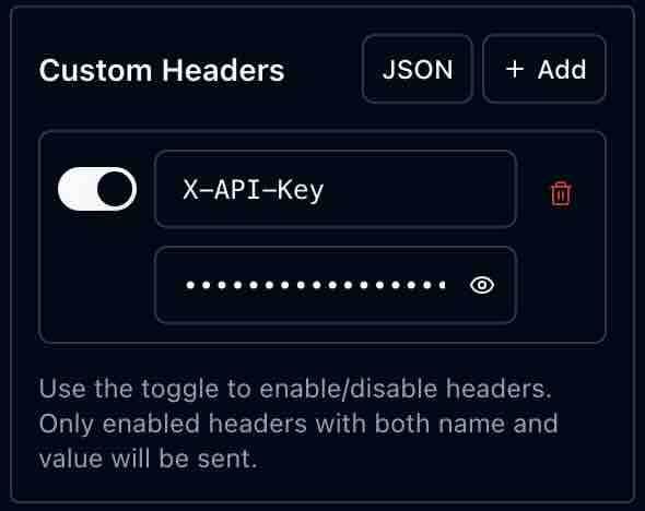 screenshot of mcp inspector with custom headers